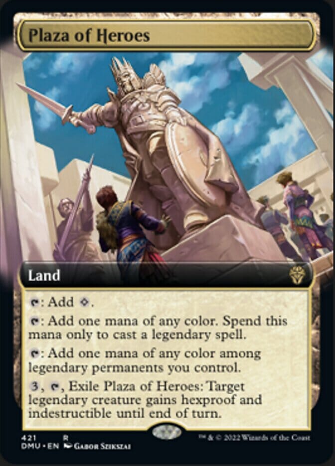 Plaza of Heroes (Extended Art) [Dominaria United] MTG Single Magic: The Gathering  | Multizone: Comics And Games