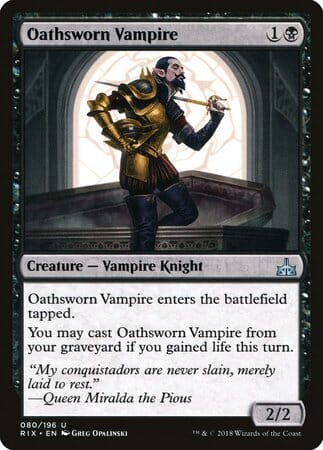 Oathsworn Vampire [Rivals of Ixalan] MTG Single Magic: The Gathering  | Multizone: Comics And Games