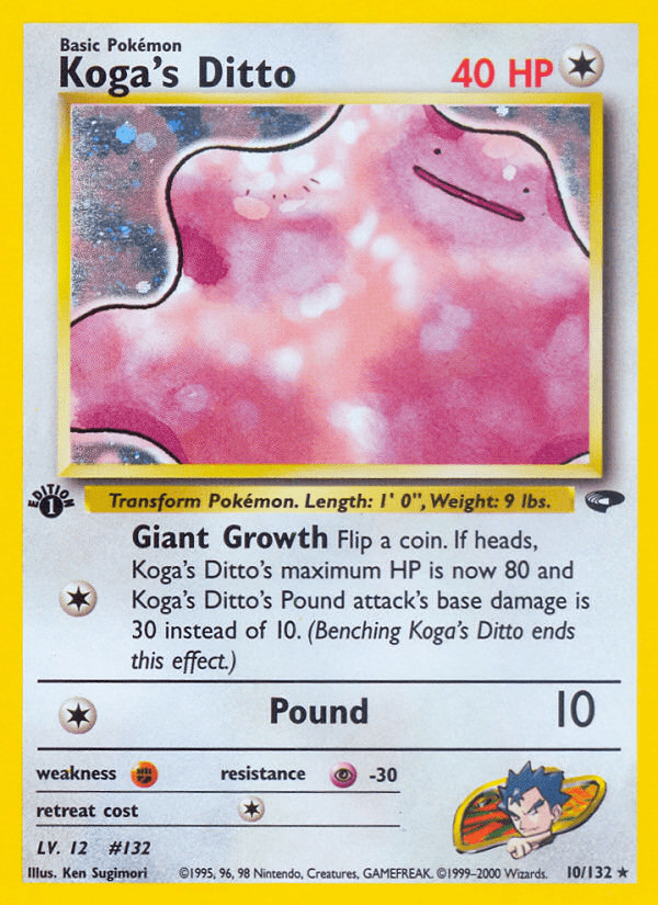 Koga's Ditto (10/132) [Gym Challenge 1st Edition] Pokemon Single Pokémon  | Multizone: Comics And Games