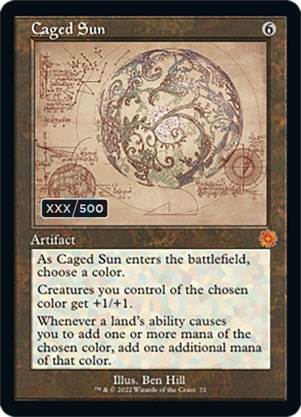 Caged Sun (Retro Schematic) (Serial Numbered) [The Brothers' War Retro Artifacts] MTG Single Magic: The Gathering  | Multizone: Comics And Games