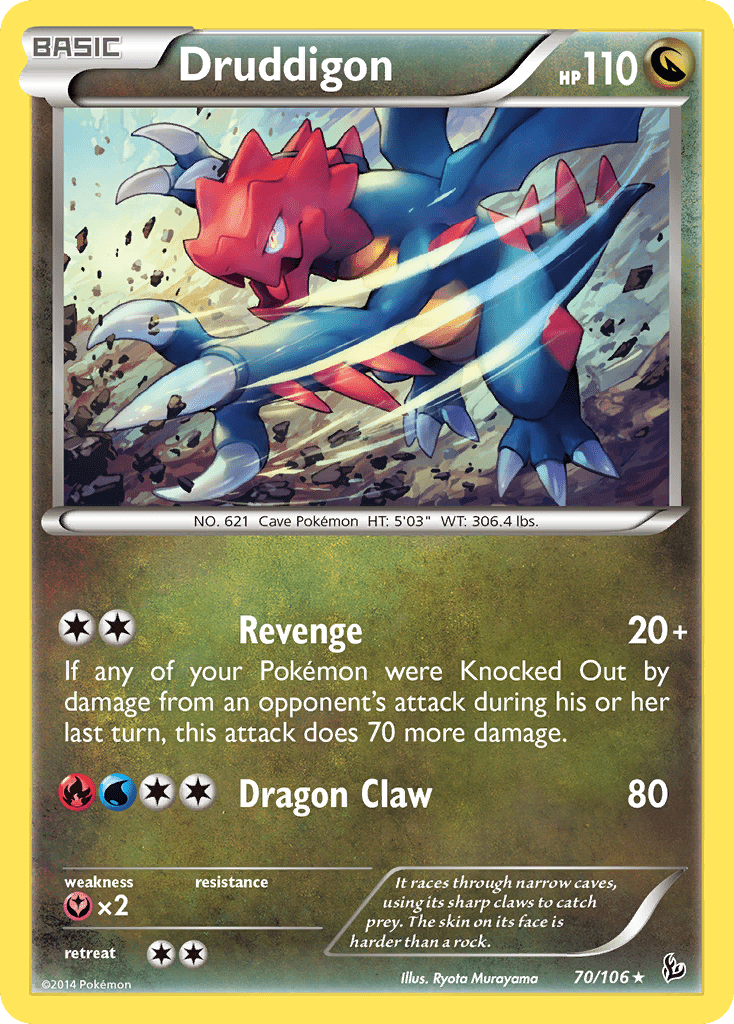 Druddigon (70/106) [XY: Flashfire] Pokemon Single Pokémon  | Multizone: Comics And Games