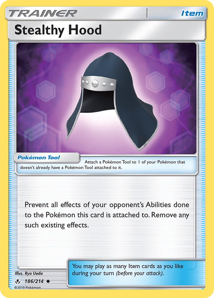 Stealthy Hood (186/214) [Sun & Moon: Unbroken Bonds] Pokemon Single Pokémon  | Multizone: Comics And Games
