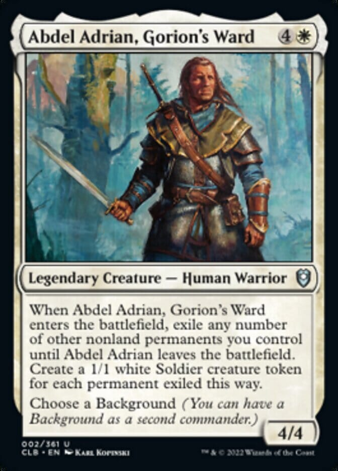 Abdel Adrian, Gorion's Ward [Commander Legends: Battle for Baldur's Gate] MTG Single Magic: The Gathering  | Multizone: Comics And Games