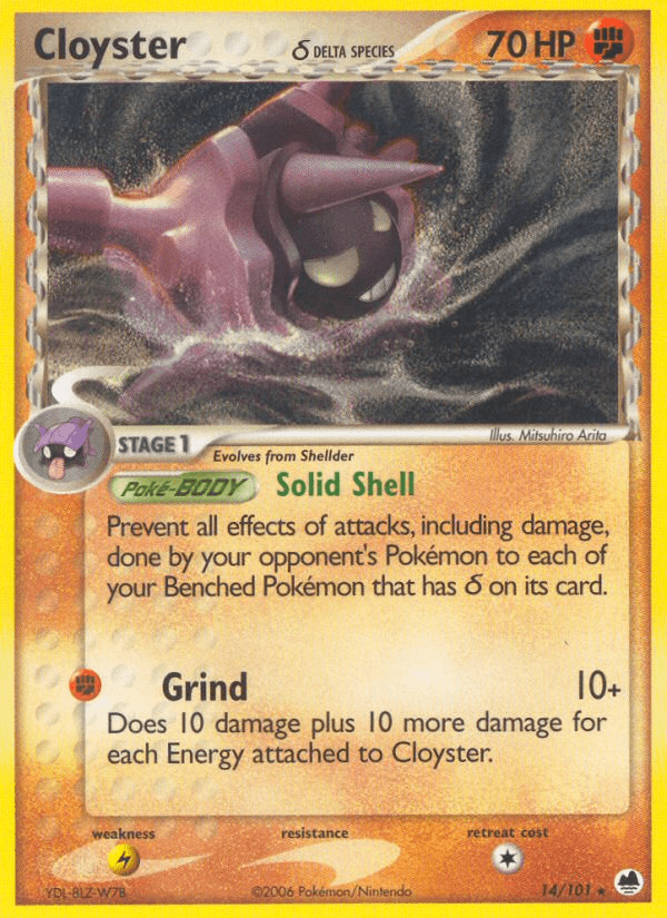 Cloyster (14/101) (Delta Species) [EX: Dragon Frontiers] Pokemon Single Pokémon  | Multizone: Comics And Games