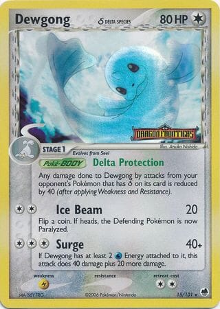 Dewgong (15/101) (Delta Species) (Stamped) [EX: Dragon Frontiers] Pokemon Single Pokémon  | Multizone: Comics And Games