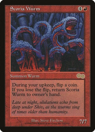 Scoria Wurm [Urza's Saga] MTG Single Magic: The Gathering  | Multizone: Comics And Games