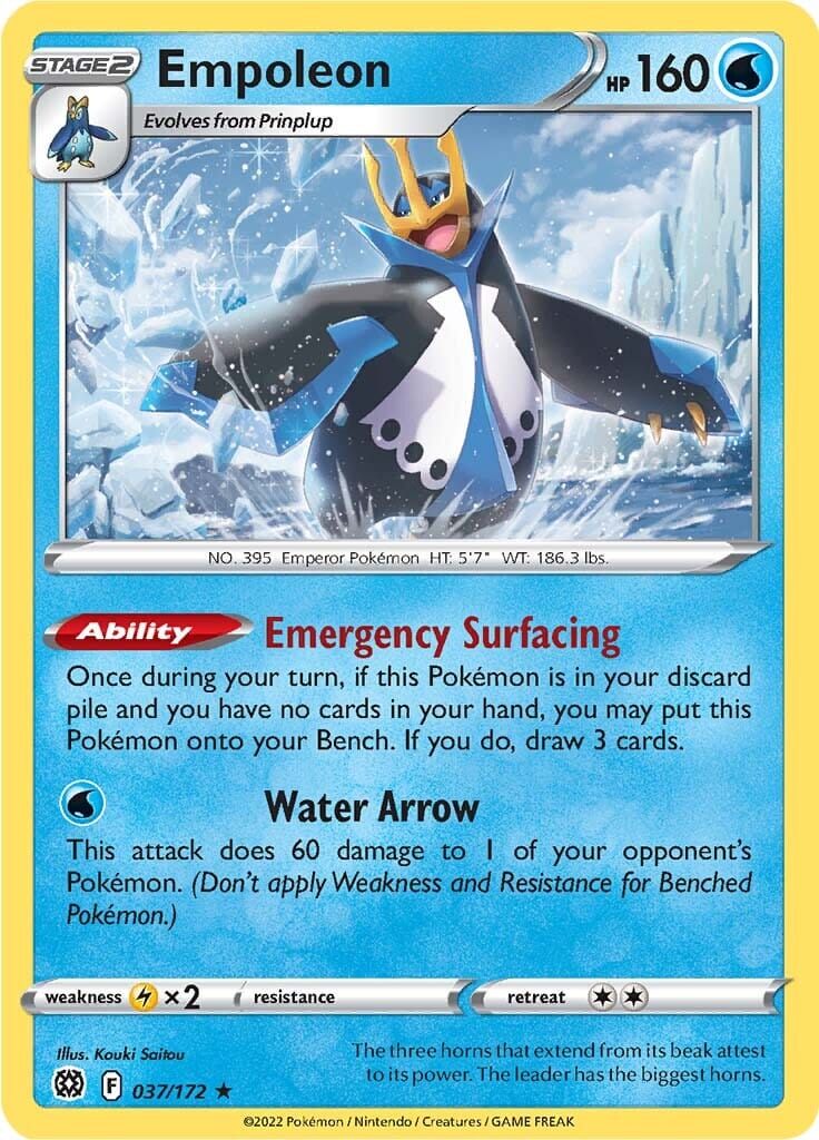 Empoleon (037/172) [Sword & Shield: Brilliant Stars] Pokemon Single Pokémon  | Multizone: Comics And Games