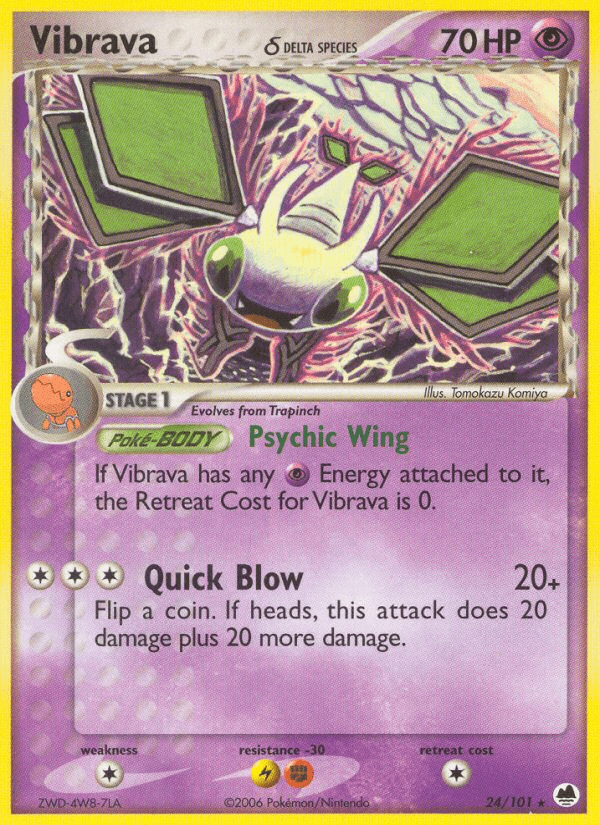Vibrava (24/101) (Delta Species) [EX: Dragon Frontiers] Pokemon Single Pokémon  | Multizone: Comics And Games