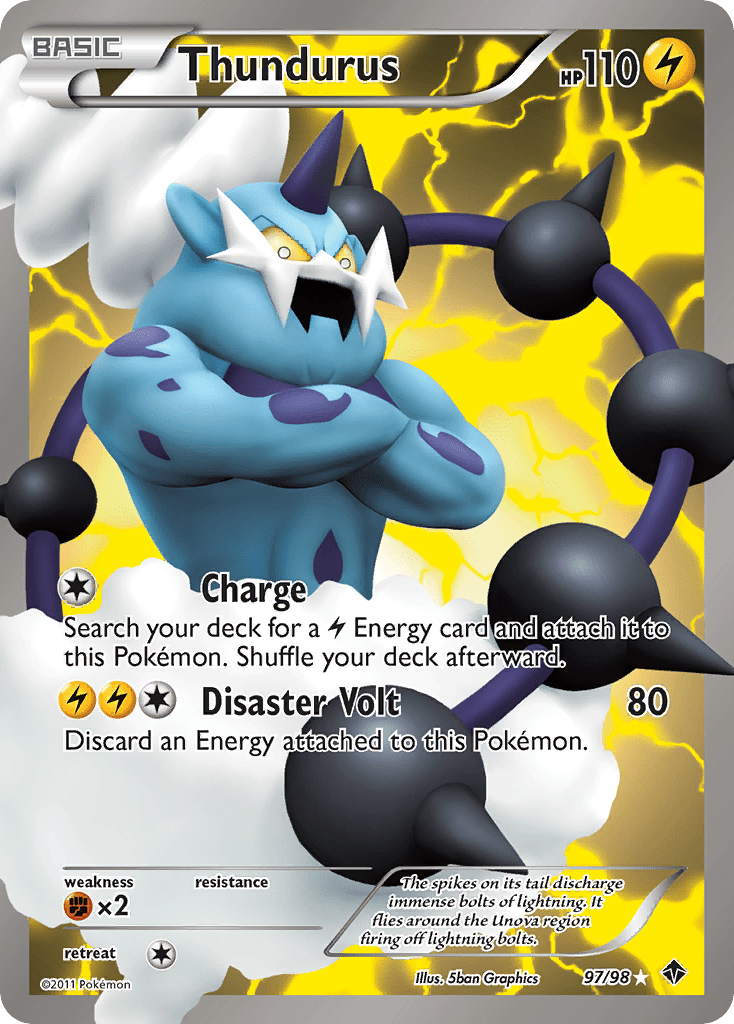 Thundurus (97/98) [Black & White: Emerging Powers] Pokemon Single Pokémon  | Multizone: Comics And Games