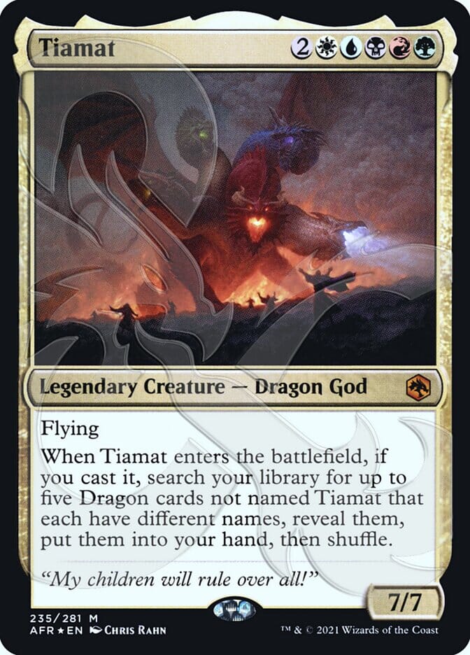 Tiamat (Ampersand Promo) [Dungeons & Dragons: Adventures in the Forgotten Realms Promos] MTG Single Magic: The Gathering  | Multizone: Comics And Games