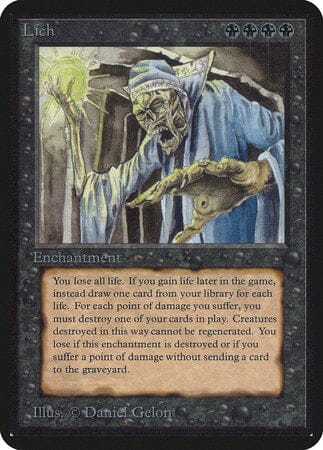 Lich [Limited Edition Alpha] MTG Single Magic: The Gathering  | Multizone: Comics And Games