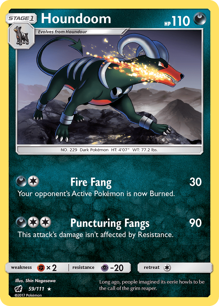 Houndoom (59/111) [Sun & Moon: Crimson Invasion] Pokemon Single Pokémon  | Multizone: Comics And Games