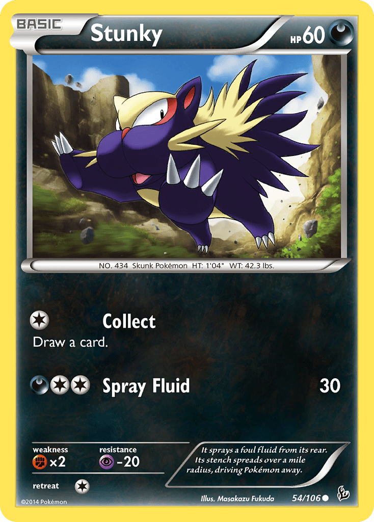 Stunky (54/106) [XY: Flashfire] Pokemon Single Pokémon  | Multizone: Comics And Games