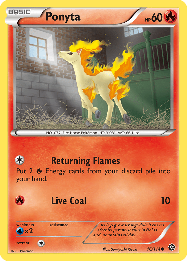 Ponyta (16/114) [XY: Steam Siege] Pokemon Single Pokémon  | Multizone: Comics And Games
