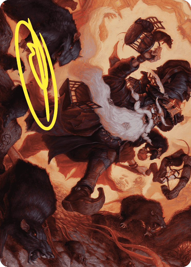 Tattered Ratter Art Card (Gold-Stamped Signature) [Wilds of Eldraine Art Series] MTG Single Magic: The Gathering  | Multizone: Comics And Games