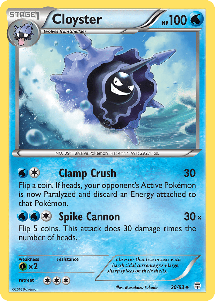 Cloyster (20/83) [XY: Generations] Pokemon Single Pokémon  | Multizone: Comics And Games
