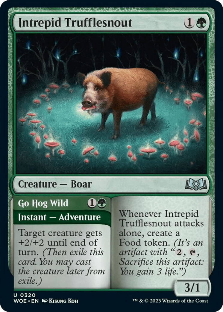 Intrepid Trufflesnout // Go Hog Wild [Wilds of Eldraine] MTG Single Magic: The Gathering  | Multizone: Comics And Games