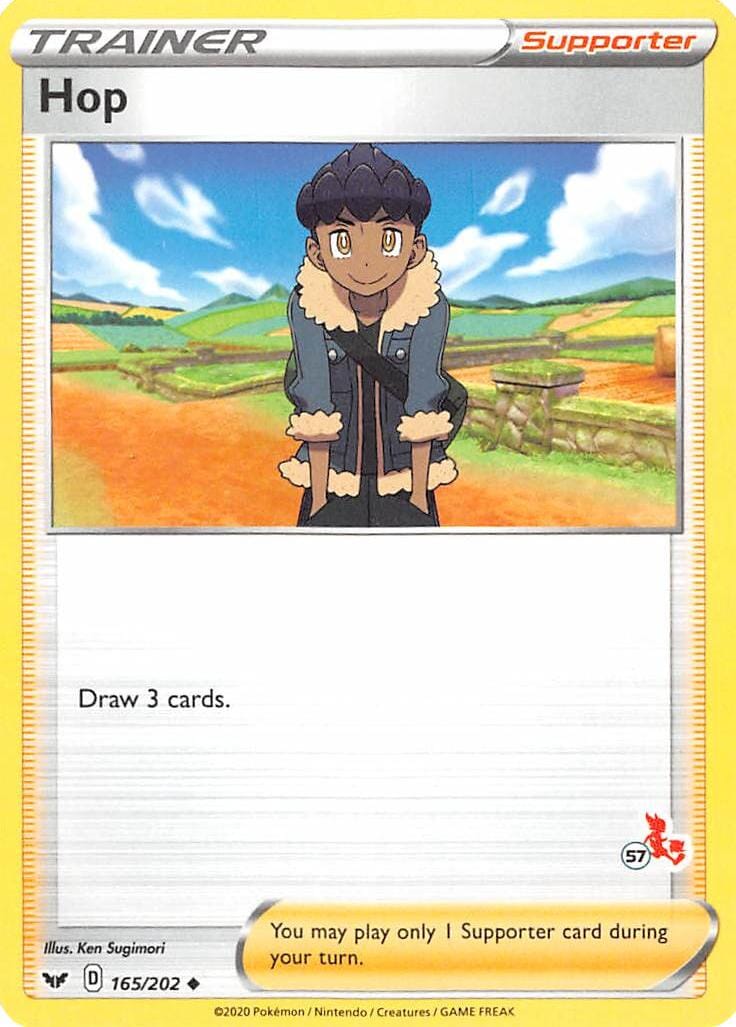 Hop (165/202) (Cinderace Stamp #57) [Battle Academy 2022] Pokemon Single Pokémon  | Multizone: Comics And Games