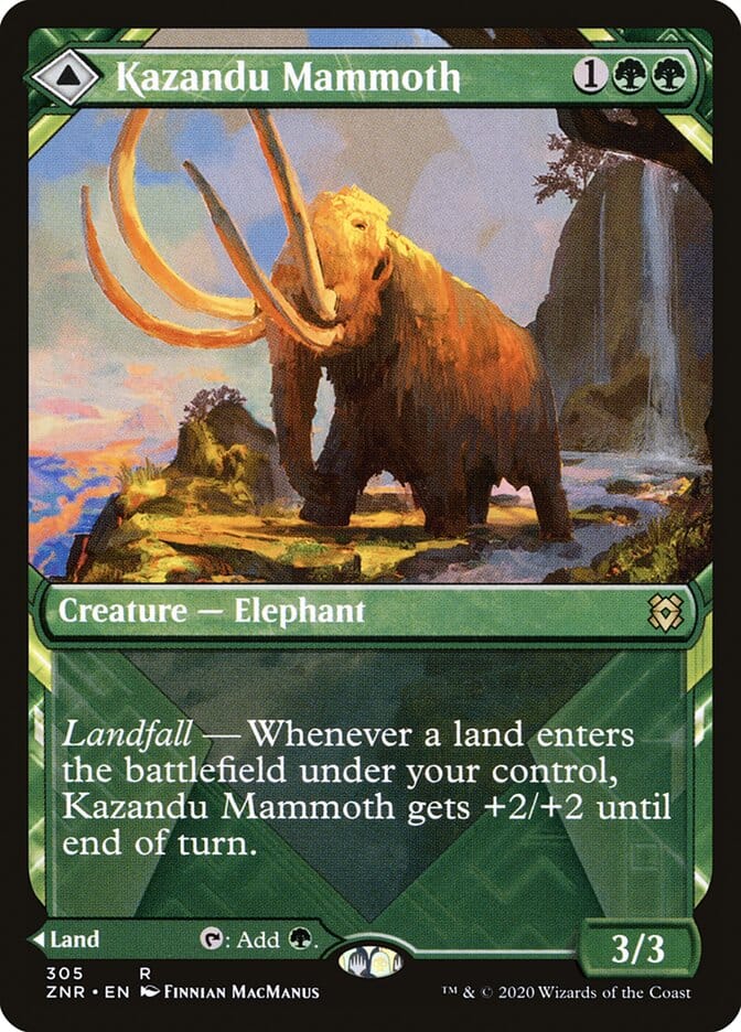 Kazandu Mammoth // Kazandu Valley (Showcase) [Zendikar Rising] MTG Single Magic: The Gathering  | Multizone: Comics And Games