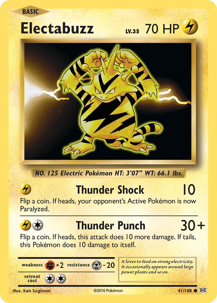 Electabuzz (41/108) [XY: Evolutions] Pokemon Single Pokémon  | Multizone: Comics And Games