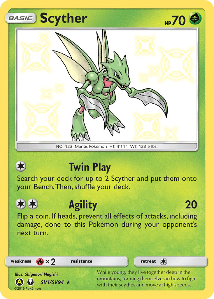 Scyther (SV1/SV94) [Sun & Moon: Hidden Fates - Shiny Vault] Pokemon Single Pokémon  | Multizone: Comics And Games