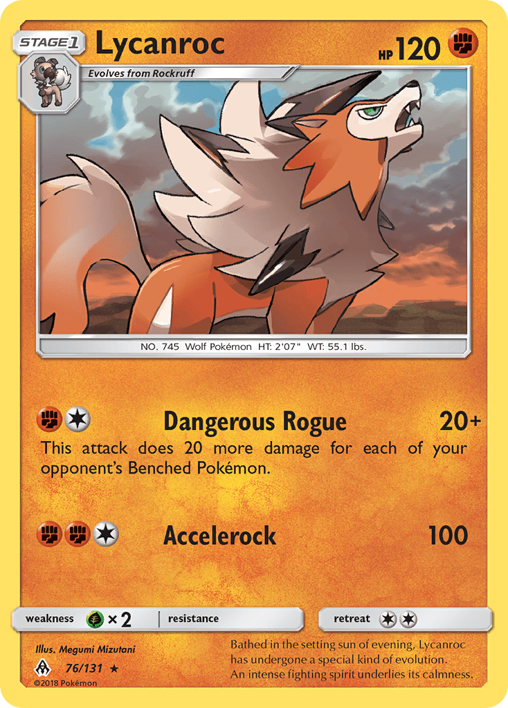 Lycanroc (76/131) [Sun & Moon: Forbidden Light] Pokemon Single Pokémon  | Multizone: Comics And Games