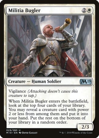 Militia Bugler [Core Set 2019] MTG Single Magic: The Gathering  | Multizone: Comics And Games