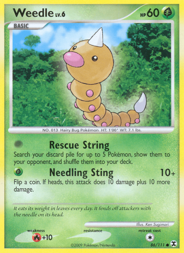 Weedle (86/111) [Platinum: Rising Rivals] Pokemon Single Pokémon  | Multizone: Comics And Games