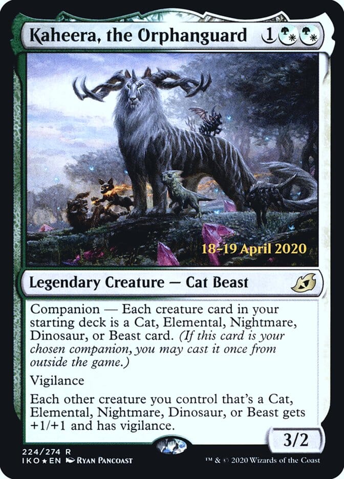 Kaheera, the Orphanguard [Ikoria: Lair of Behemoths Prerelease Promos] MTG Single Magic: The Gathering  | Multizone: Comics And Games