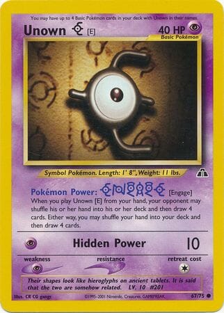 Unown [E] (67/75) [Neo Discovery Unlimited] Pokemon Single Pokémon  | Multizone: Comics And Games