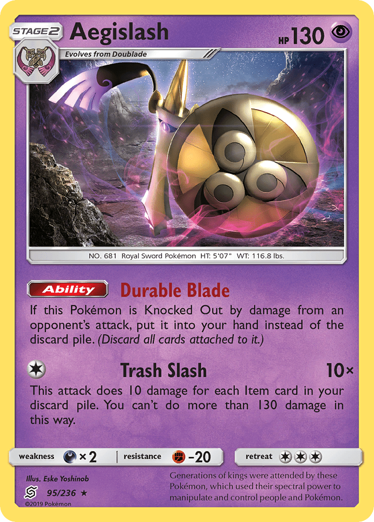 Aegislash (95/236) [Sun & Moon: Unified Minds] Pokemon Single Pokémon  | Multizone: Comics And Games