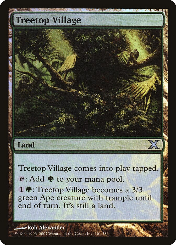 Treetop Village (Premium Foil) [Tenth Edition] MTG Single Magic: The Gathering  | Multizone: Comics And Games
