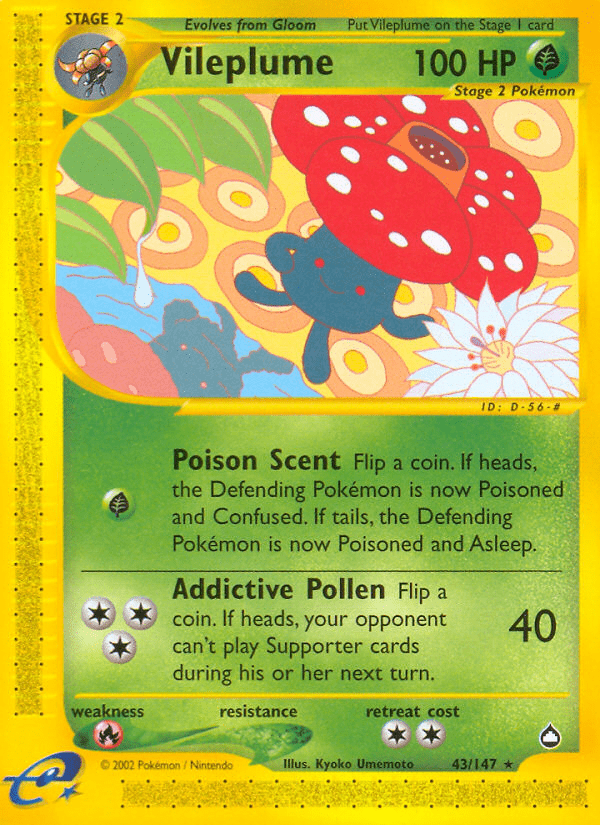 Vileplume (43/147) [Aquapolis] Pokemon Single Pokémon  | Multizone: Comics And Games