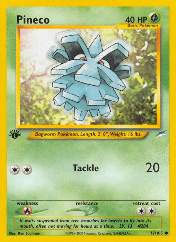 Pineco (77/105) [Neo Destiny 1st Edition] Pokemon Single Pokémon  | Multizone: Comics And Games