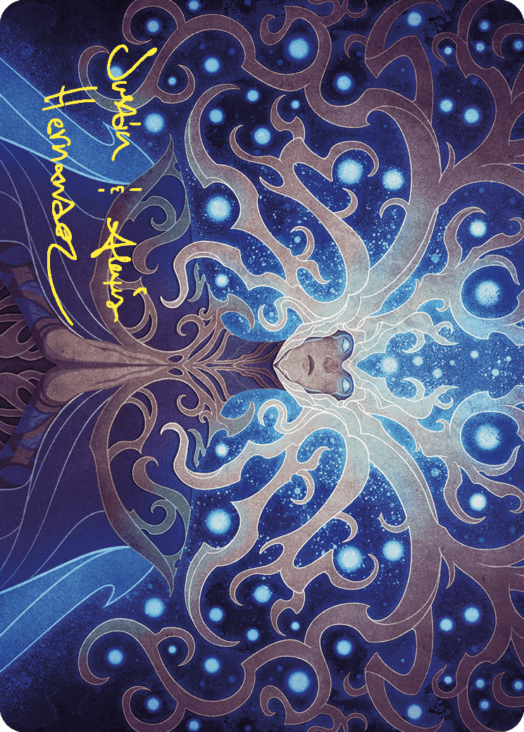 Omniscience Art Card (Gold-Stamped Signature) [Wilds of Eldraine Art Series] MTG Single Magic: The Gathering  | Multizone: Comics And Games