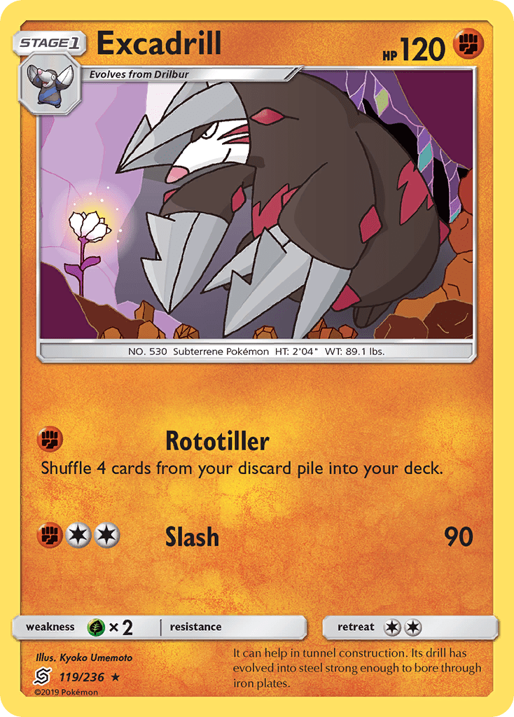 Excadrill (119/236) [Sun & Moon: Unified Minds] Pokemon Single Pokémon  | Multizone: Comics And Games