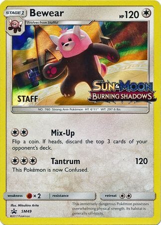 Bewear (SM49) (Staff Prerelease Promo) [Sun & Moon: Black Star Promos] Pokemon Single Pokémon  | Multizone: Comics And Games
