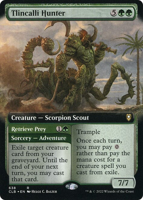 Tlincalli Hunter // Retrieve Prey (Extended Art) [Commander Legends: Battle for Baldur's Gate] MTG Single Magic: The Gathering  | Multizone: Comics And Games