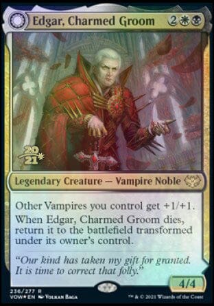 Edgar, Charmed Groom // Edgar Markov's Coffin [Innistrad: Crimson Vow Prerelease Promos] MTG Single Magic: The Gathering  | Multizone: Comics And Games