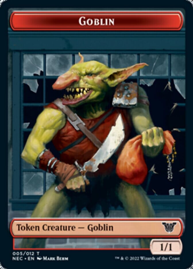 Smoke Blessing // Goblin Double-sided Token [Kamigawa: Neon Dynasty Commander Tokens] MTG Single Magic: The Gathering  | Multizone: Comics And Games