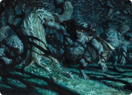 Unnatural Moonrise Art Card [Innistrad: Midnight Hunt Art Series] MTG Single Magic: The Gathering  | Multizone: Comics And Games