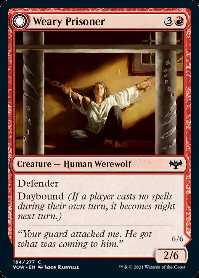 Weary Prisoner // Wrathful Jailbreaker [Innistrad: Crimson Vow] MTG Single Magic: The Gathering  | Multizone: Comics And Games