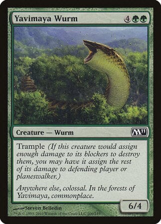 Yavimaya Wurm [Magic 2011] MTG Single Magic: The Gathering  | Multizone: Comics And Games