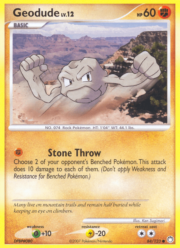 Geodude (84/123) [Diamond & Pearl: Mysterious Treasures] Pokemon Single Pokémon  | Multizone: Comics And Games
