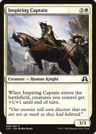 Inspiring Captain [Shadows over Innistrad] MTG Single Magic: The Gathering  | Multizone: Comics And Games