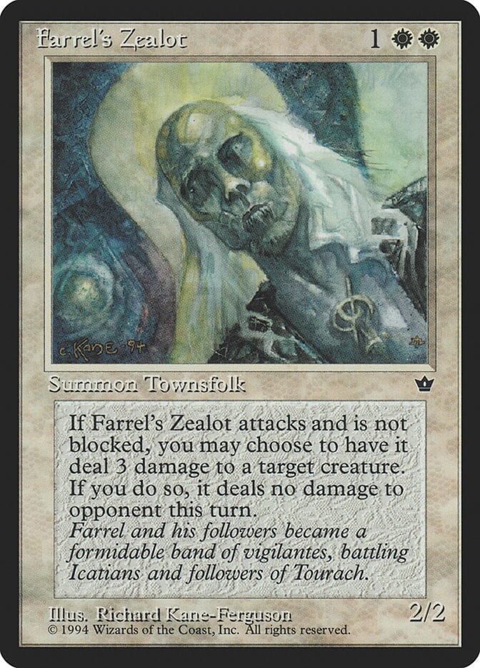 Farrel's Zealot (Richard Kane Ferguson) [Fallen Empires] MTG Single Magic: The Gathering  | Multizone: Comics And Games