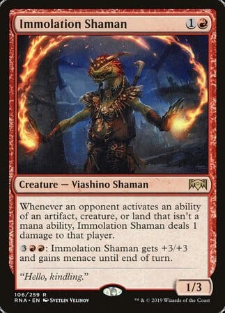 Immolation Shaman [Ravnica Allegiance] MTG Single Magic: The Gathering  | Multizone: Comics And Games