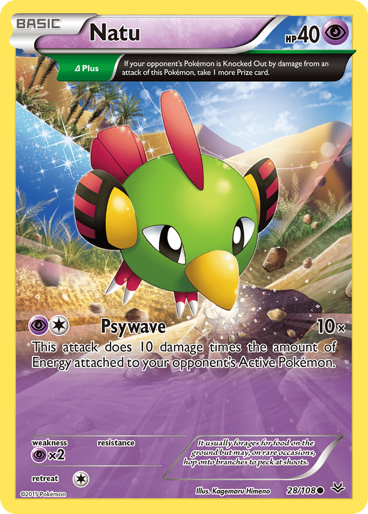 Natu (28/108) [XY: Roaring Skies] Pokemon Single Pokémon  | Multizone: Comics And Games