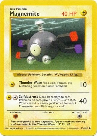 Magnemite (53/102) [Base Set Shadowless Unlimited] Pokemon Single Pokémon  | Multizone: Comics And Games