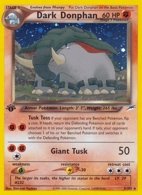 Dark Donphan (3/105) [Neo Destiny 1st Edition] Pokemon Single Pokémon  | Multizone: Comics And Games